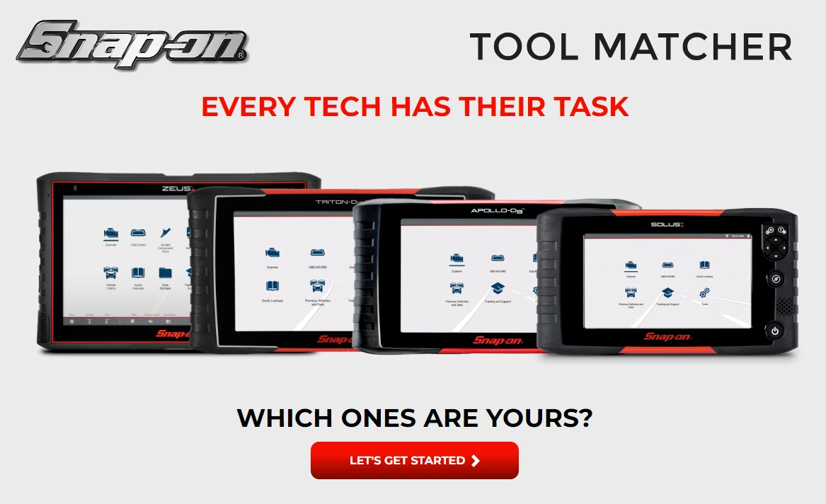 Image of Tool Matcher Start Page