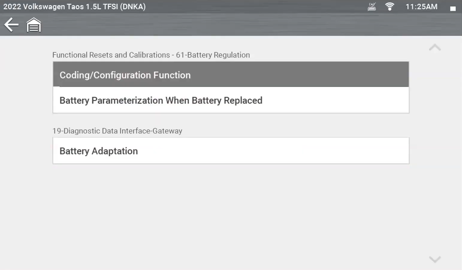 2022 Taos Service Resets and Relearns Replace Battery Functional Resets