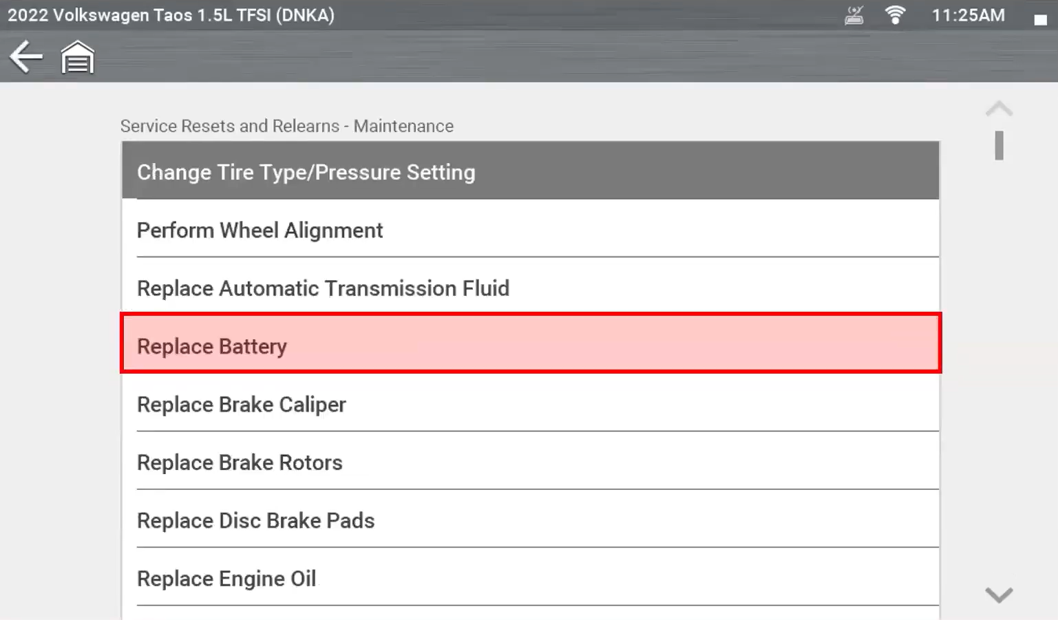 2022 Taos Service Resets and Relearns Replace Battery