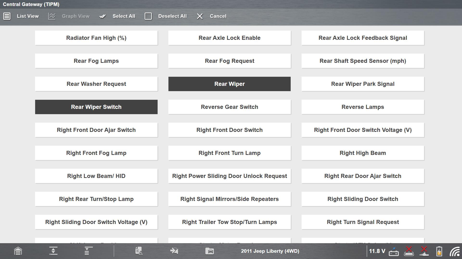 2011 Liberty Custom Data List