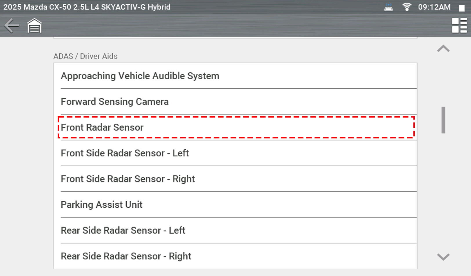 Mazda Dynamic Aiming special function screen 1 b
