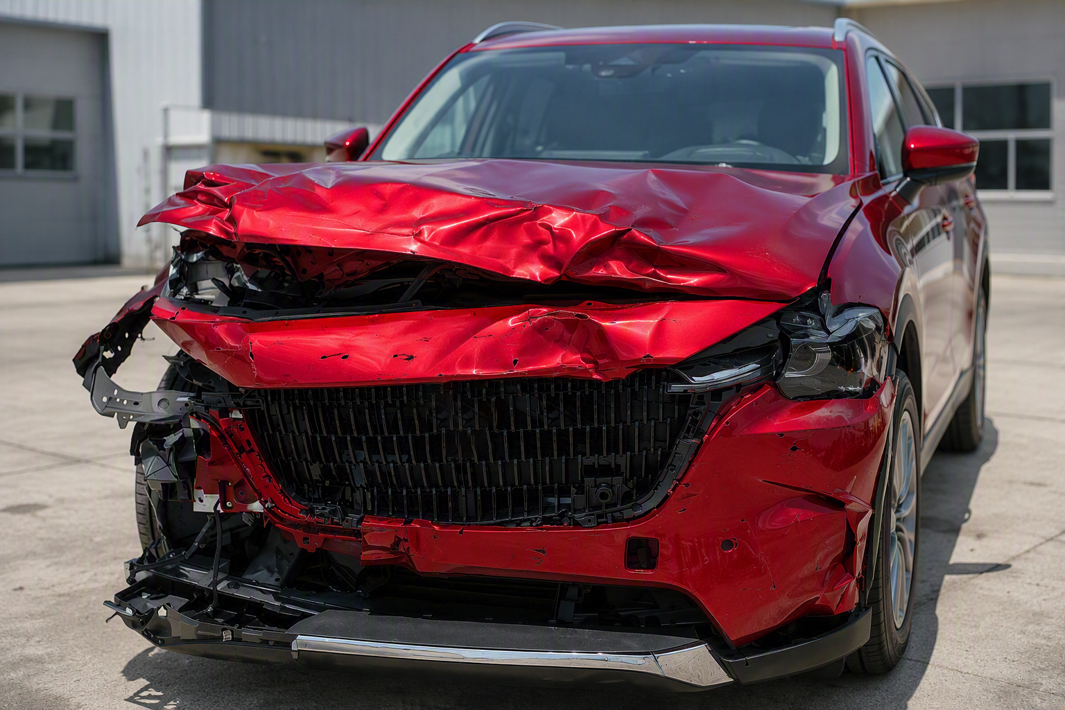 Mazda CX 90 Radar Crash Damage