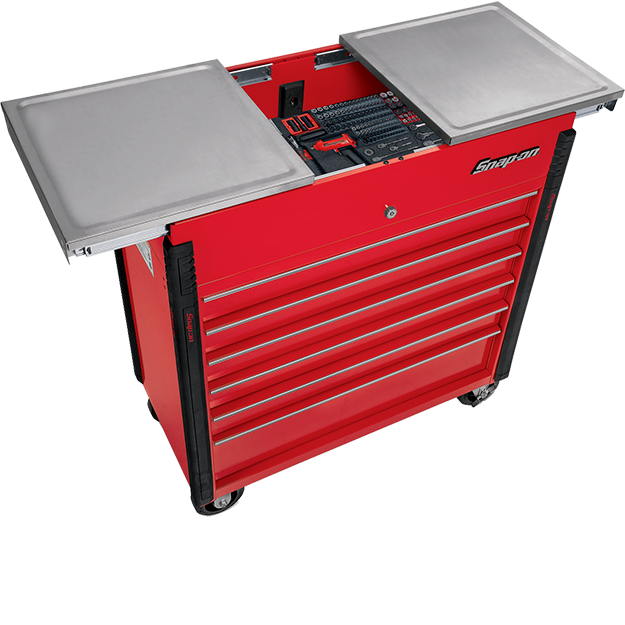 Premium Full Drawer Service Cart - Red