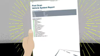 Clipart of a Post Scan Vehicle System Report