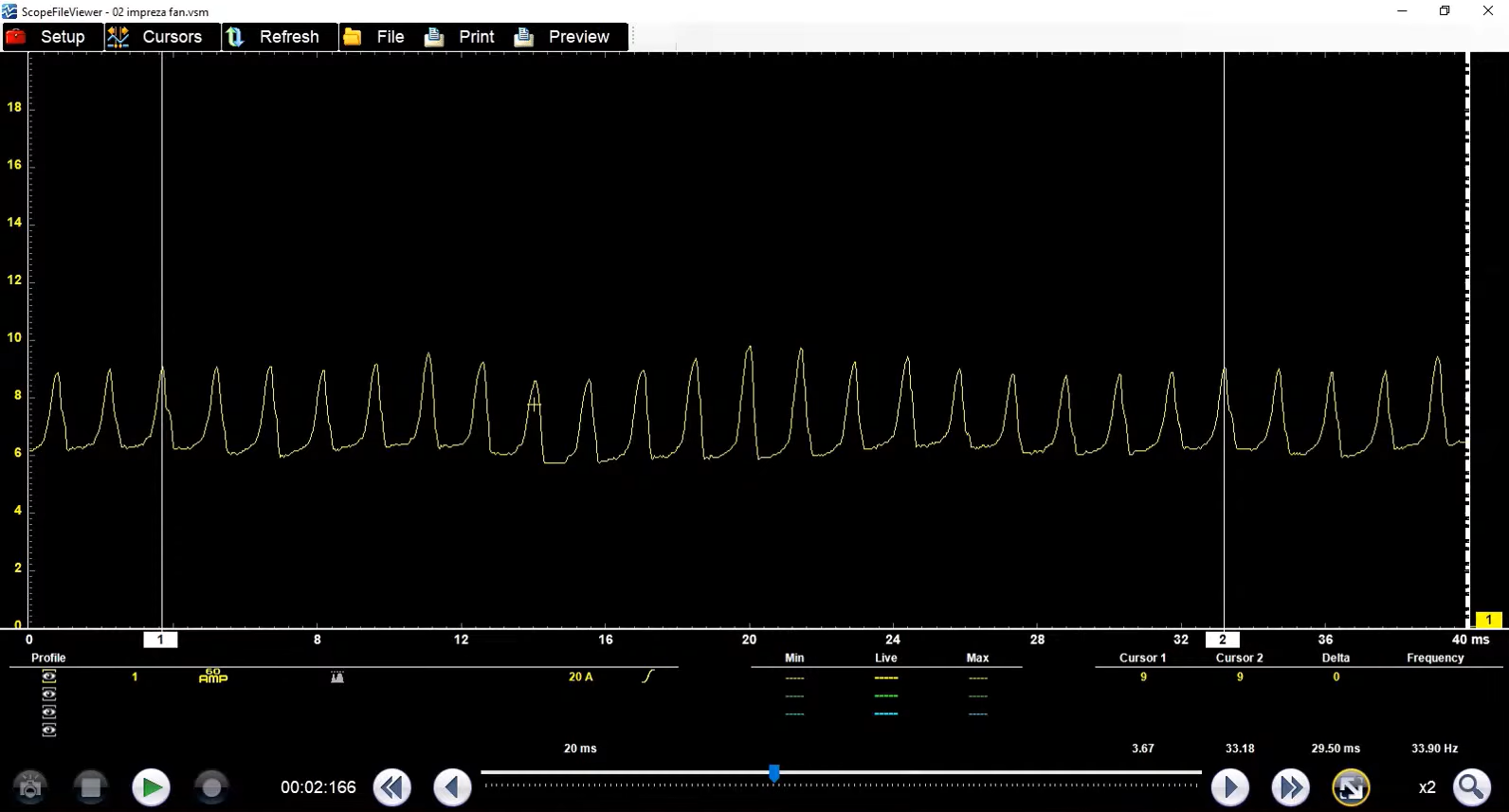 Cooling Fan Current Ramp Test
