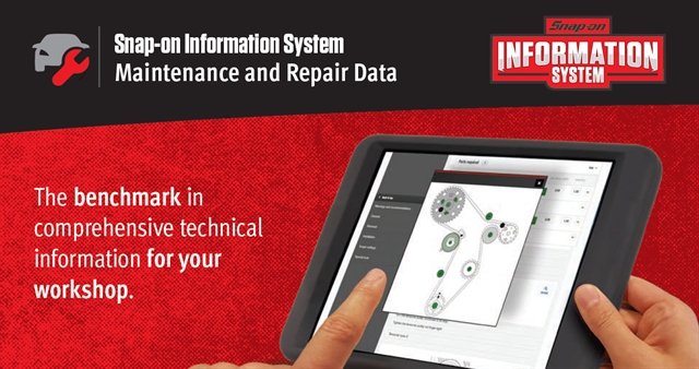 Snap-on Information System Maintenance and Repair Data is an intuitive, easy-to-use system, refined over years of development. It covers most of the essential mechanical repair information. The key to data is not just its quality, accuracy, usefulness and relevance but also how it is presented for your benefit.